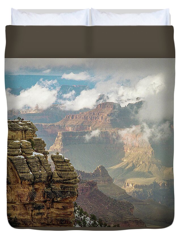 Grand Canyon Duvet Cover featuring the photograph Grand Canyon by Jim Mathis