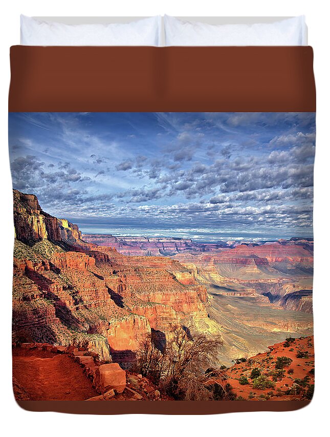 Grand Canyon Duvet Cover featuring the photograph Grand Canyon View by Bob Falcone