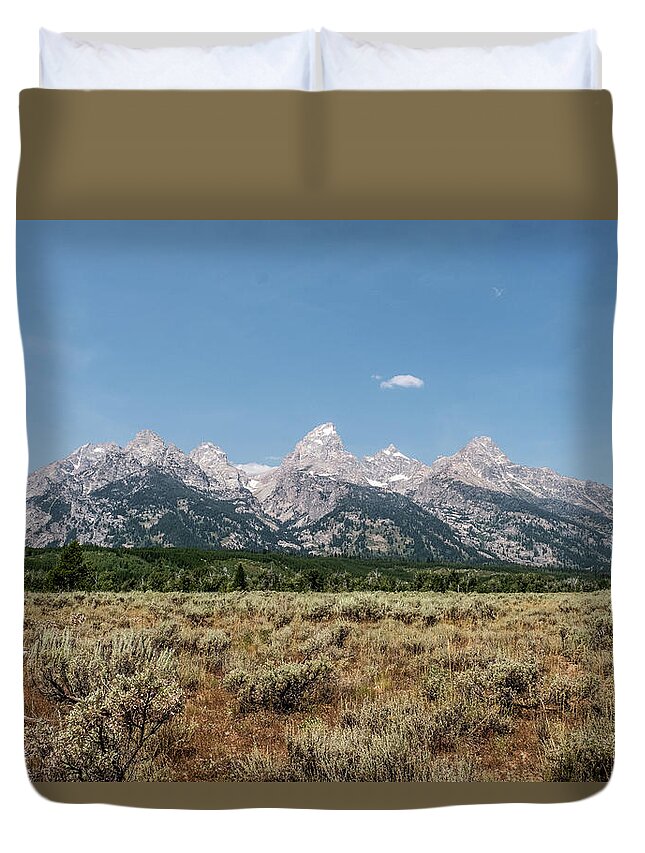 Wyoming Duvet Cover featuring the photograph Grand teton - Mormon row #4 by Alberto Zanoni