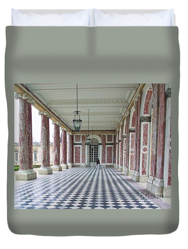 Trianon Duvet Cover featuring the photograph Grand Trianon in the Versailles Palace by Thomas Marchessault