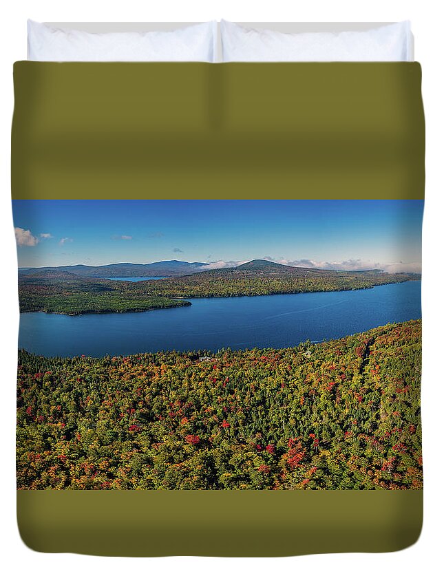 Great Averill Pond Duvet Cover featuring the photograph Great Averill Pond - September 2021 by John Rowe