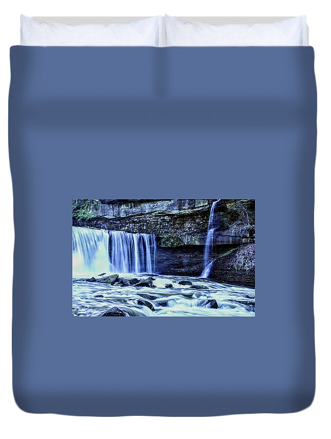  Duvet Cover featuring the photograph Great Falls by Brad Nellis