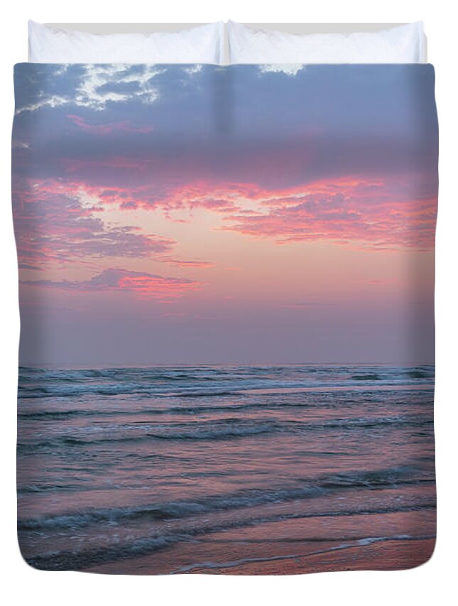 Sunrise Duvet Cover featuring the photograph Gulf Sunrise by Seth Betterly