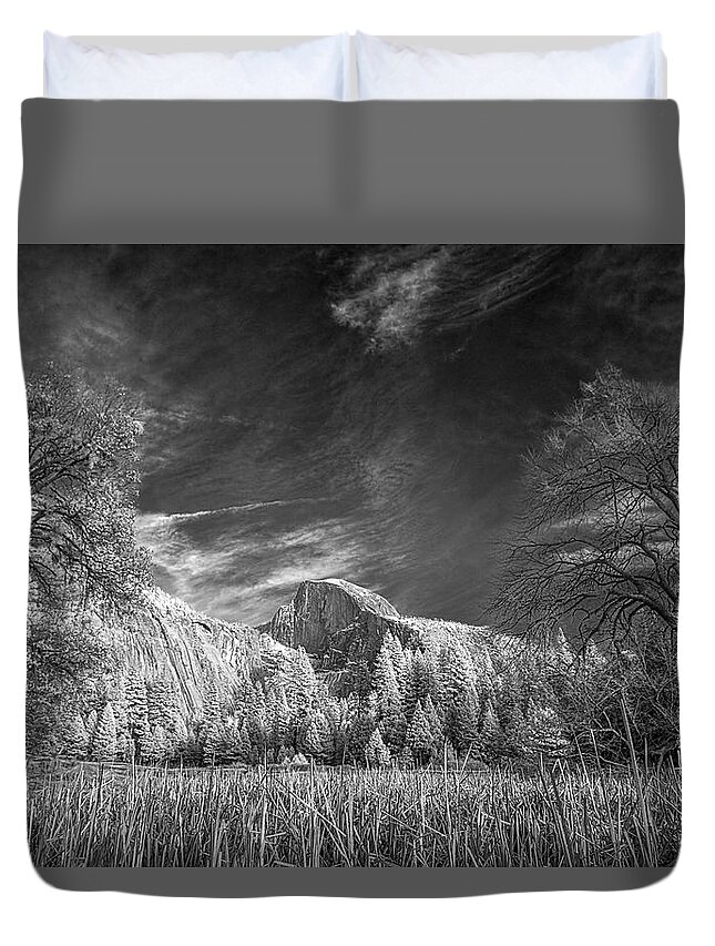 Landscape Duvet Cover featuring the photograph Half Dome in Infrared by Romeo Victor