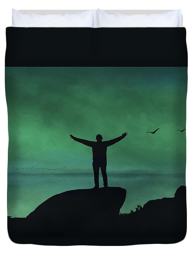 Hallelujah Duvet Cover featuring the photograph Hallelujah by Andrea Kollo