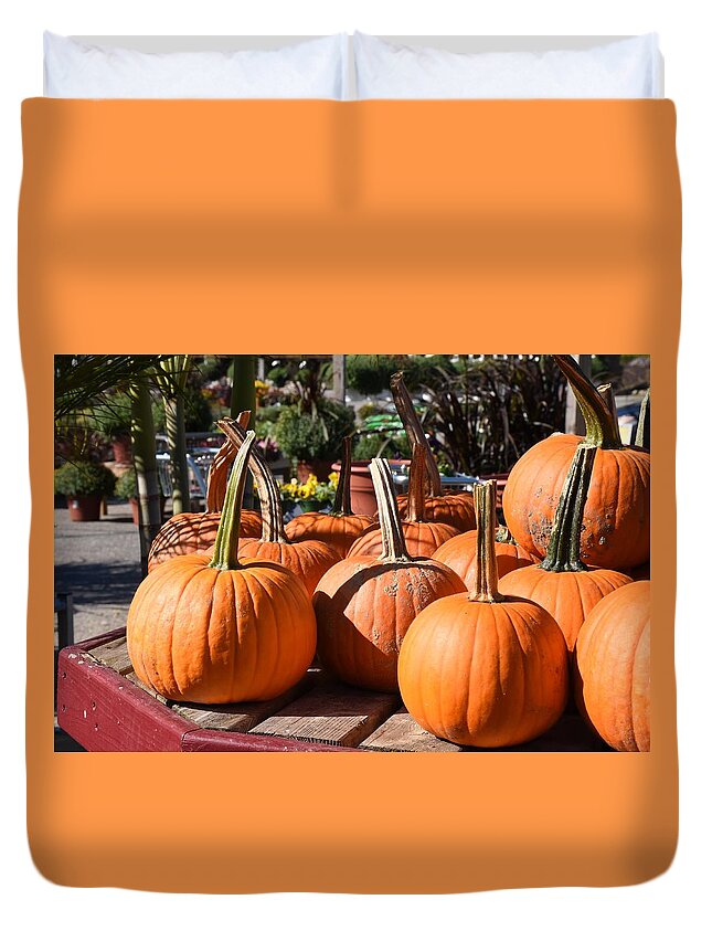 Pumpkins Duvet Cover featuring the photograph Halloween 260 by Joyce StJames