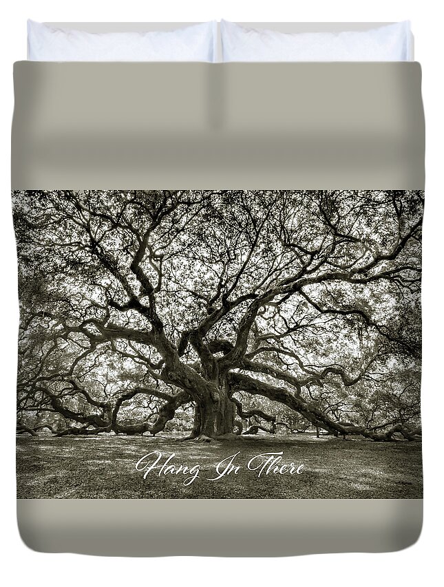 Hang In There Duvet Cover featuring the photograph Hang in There by Norma Brandsberg