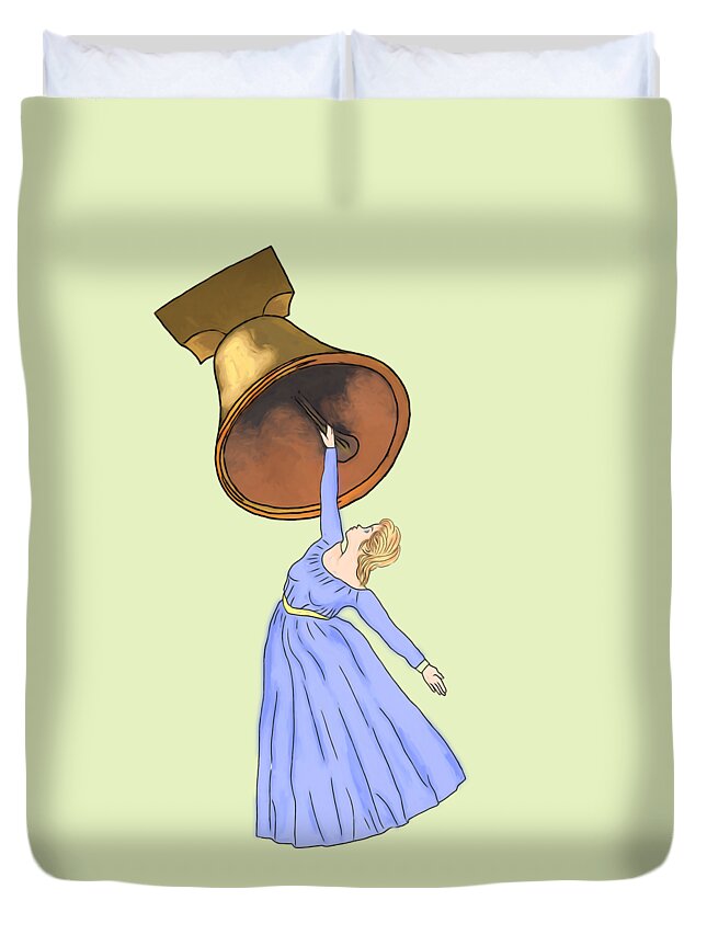 Bell Duvet Cover featuring the digital art Hang On the Bell Nellie by John Haldane