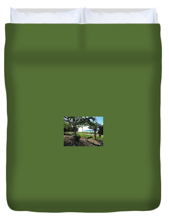 Big Island Duvet Cover featuring the photograph Hapuna Beach by Cindy Murphy