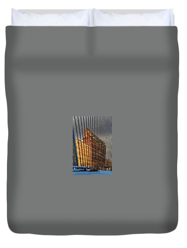 America Duvet Cover featuring the photograph Harford Old and New II by Thomas Marchessault