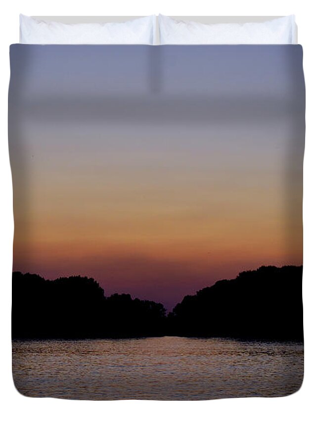 Harmony Duvet Cover featuring the photograph Harmony And Peace of Sunset by Leonida Arte