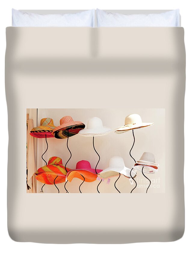 Hats Duvet Cover featuring the photograph Hats, Hats, Hats by Rich S