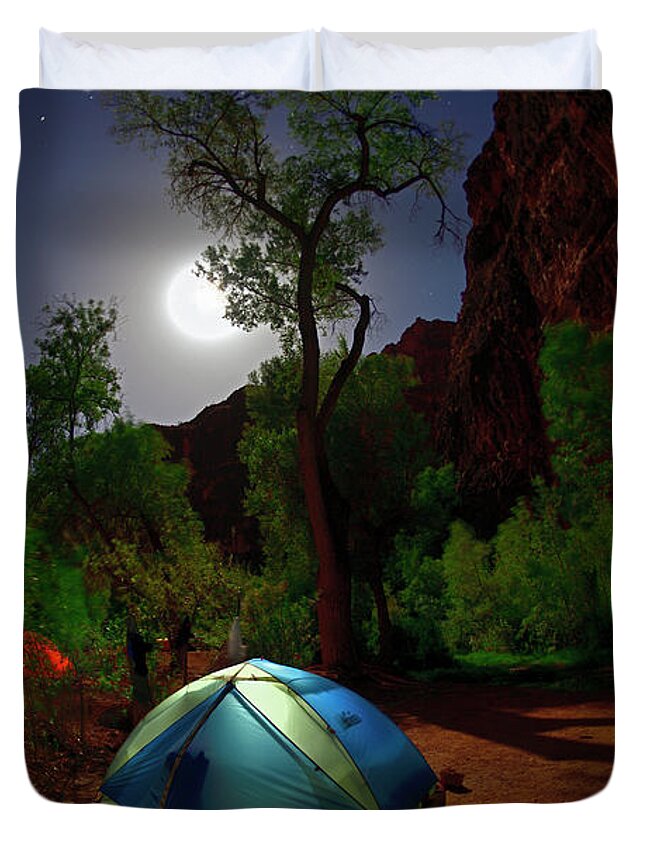 Havasupai Duvet Cover featuring the photograph Havasupai Campground by Amazing Action Photo Video