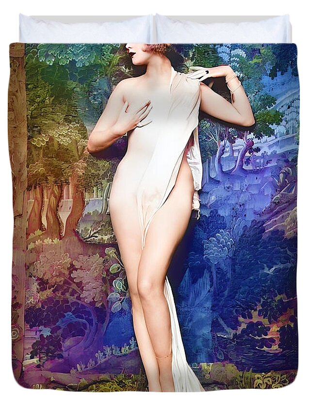 Hazel Forbes Duvet Cover featuring the digital art Hazel Forbes - Ziegfeld by Chuck Staley