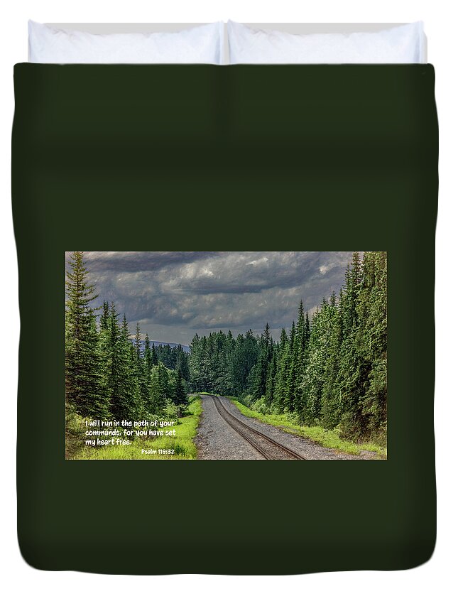 Alaska Duvet Cover featuring the photograph He Sets My Heart Free by Marcy Wielfaert