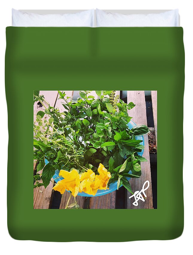 Food Duvet Cover featuring the photograph Heal With Food by Esoteric Gardens KN