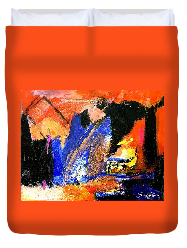 Acrylic Duvet Cover featuring the painting Healing 2 by Janis Kirstein