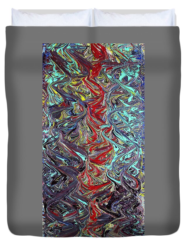  Duvet Cover featuring the painting Helixual by Embrace The Matrix