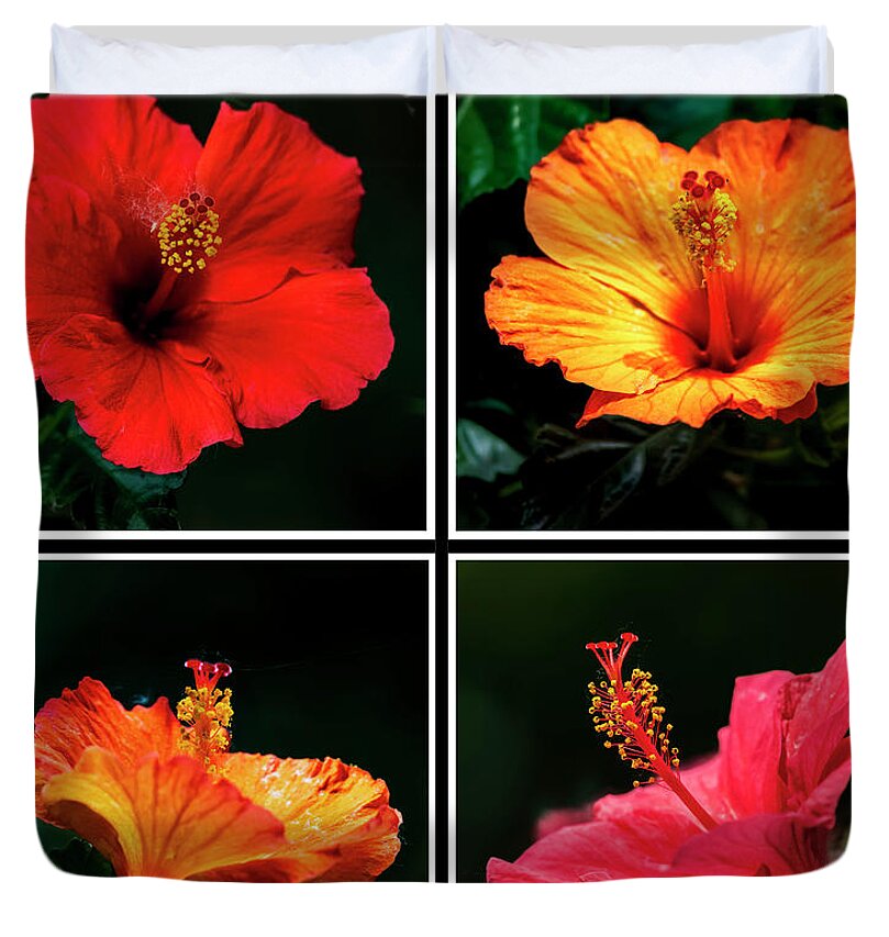 Hibiscus Duvet Cover featuring the photograph Hibiscus by Joe Paul