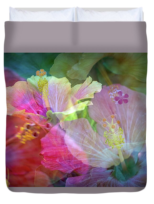 Flowers Duvet Cover featuring the photograph Hibiscus by M Kathleen Warren