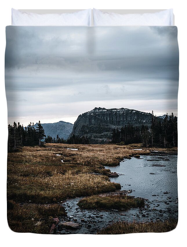  Duvet Cover featuring the photograph Hidden Puddle Overlook by William Boggs