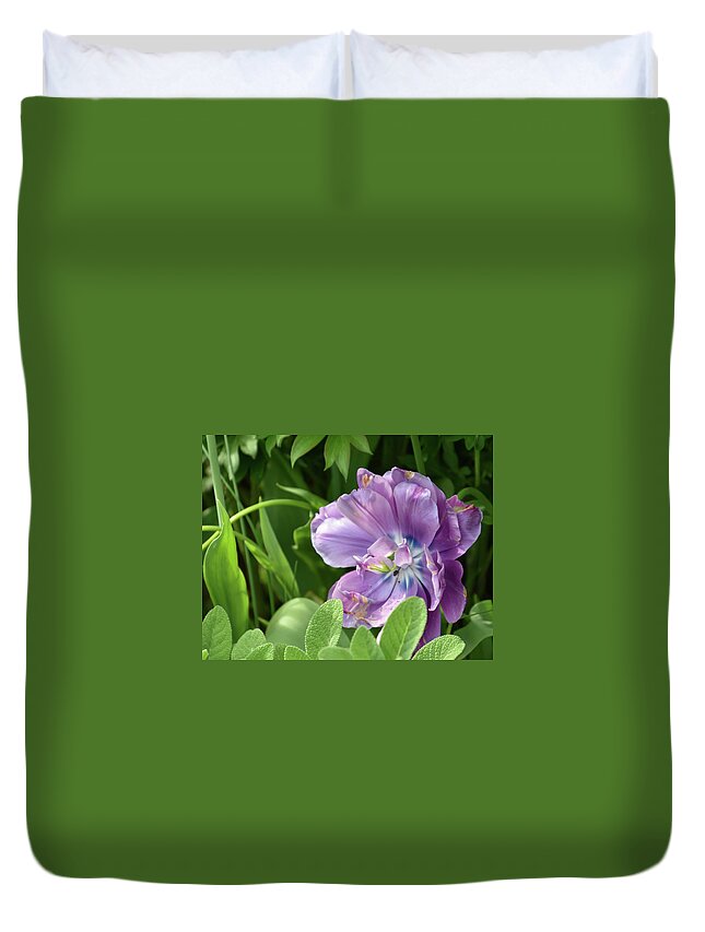 Tulip Fields Duvet Cover featuring the photograph Hidden Tulip Treasures by Christina McGoran