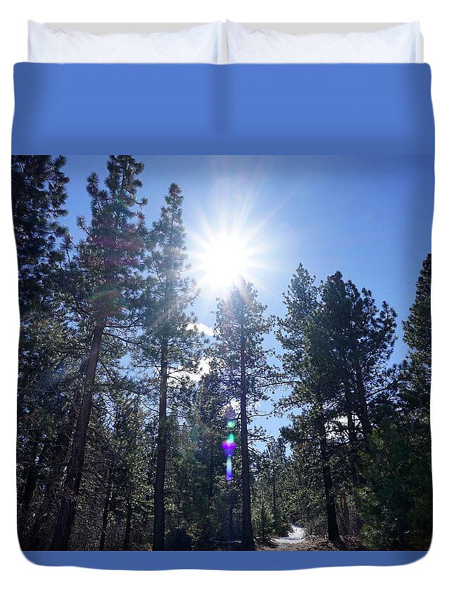 Mountains Duvet Cover featuring the photograph High Noon by Brent Knippel
