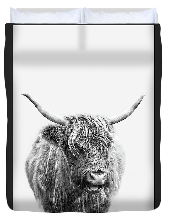 Highlander Cow Duvet Cover featuring the photograph Highlander Cow by Dale Kincaid