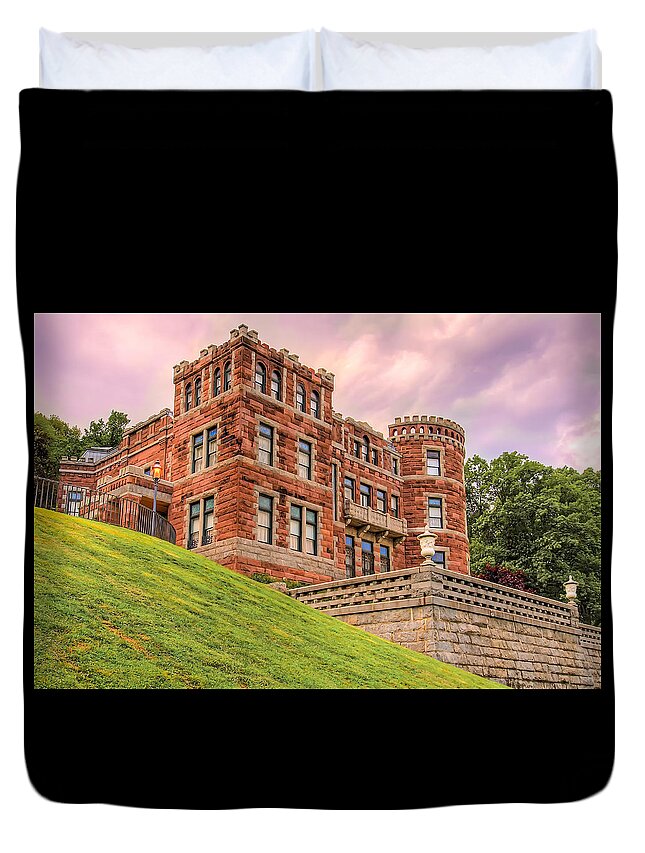 Lambert Castle Duvet Cover featuring the photograph Historic Lambert Castle by Anthony Sacco