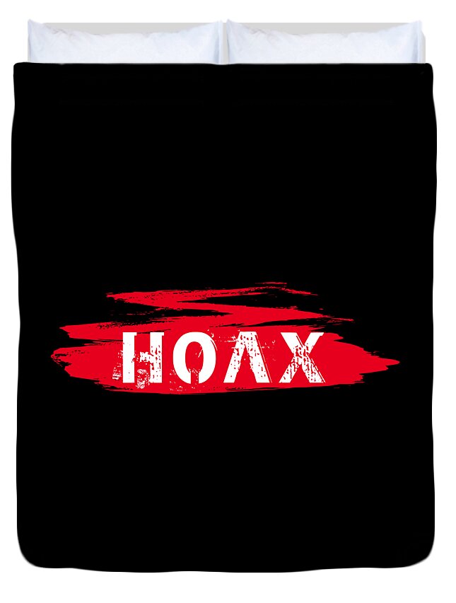 Hoax Grunge Duvet Cover featuring the digital art Hoax Grunge by Leah McPhail