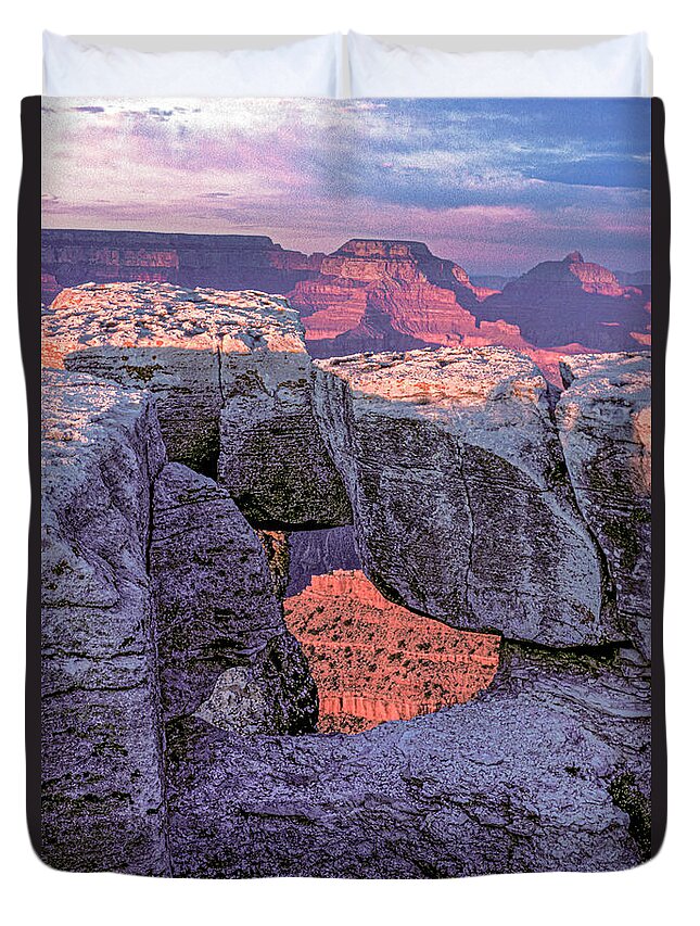 Grand Canyon Duvet Cover featuring the photograph Hole in the Rock by Randy Bradley