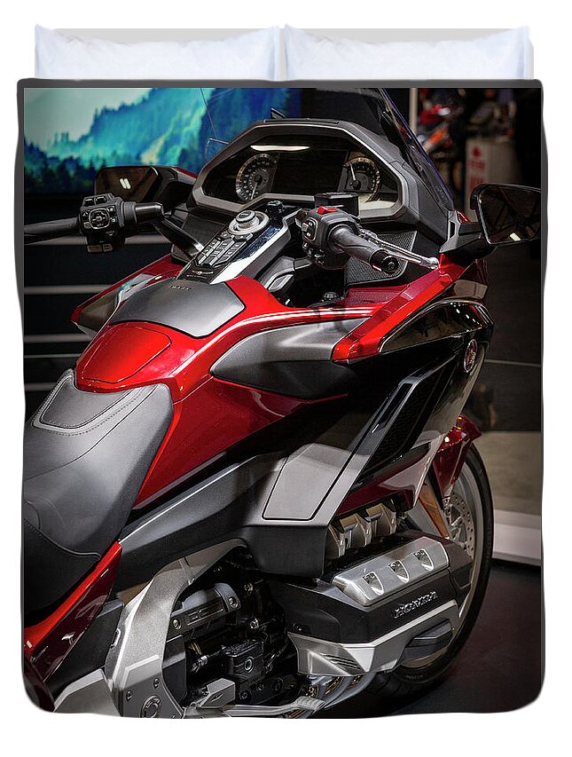 Honda Duvet Cover featuring the photograph Honda Goldwing by Jim Whitley
