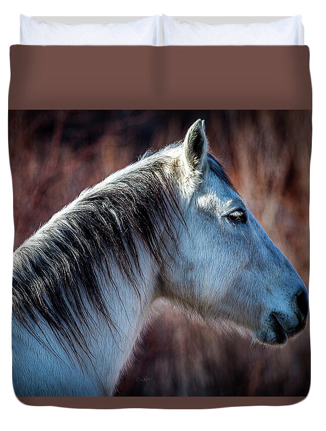 Horse Duvet Cover featuring the photograph Horse No. 4 by Craig J Satterlee