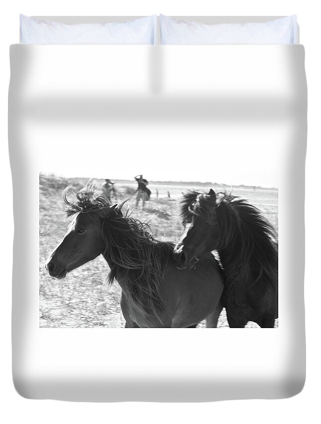 Animal Duvet Cover featuring the photograph Horse Style by Melissa Southern