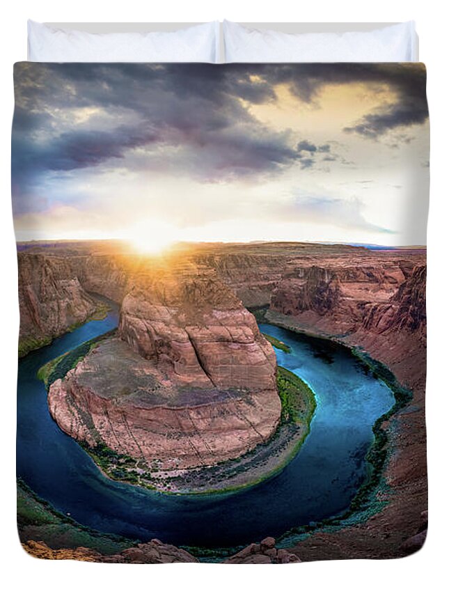 Page Duvet Cover featuring the photograph Horseshoe Bend 02 by Niels Nielsen