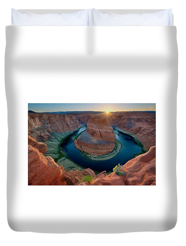 Horseshoe Bend Duvet Cover featuring the photograph Horseshoe Bend by Peter Boehringer