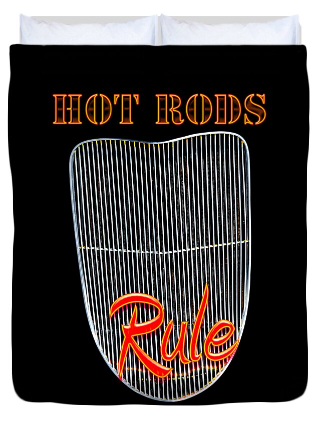 David Lawson Photography Duvet Cover featuring the photograph Hot Rods Rule by David Lawson