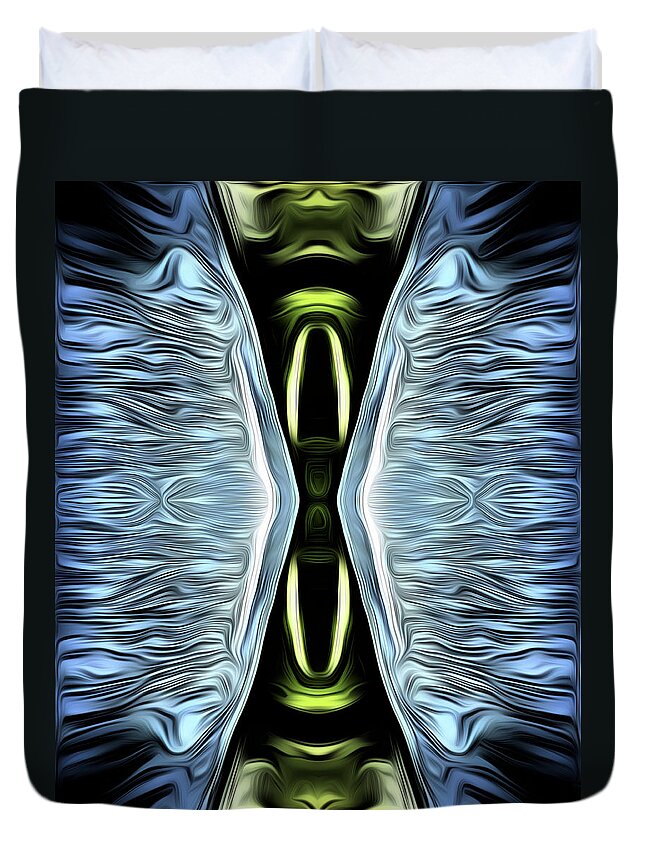 Abstract Art Duvet Cover featuring the digital art Hourglass Abstract by Ronald Mills