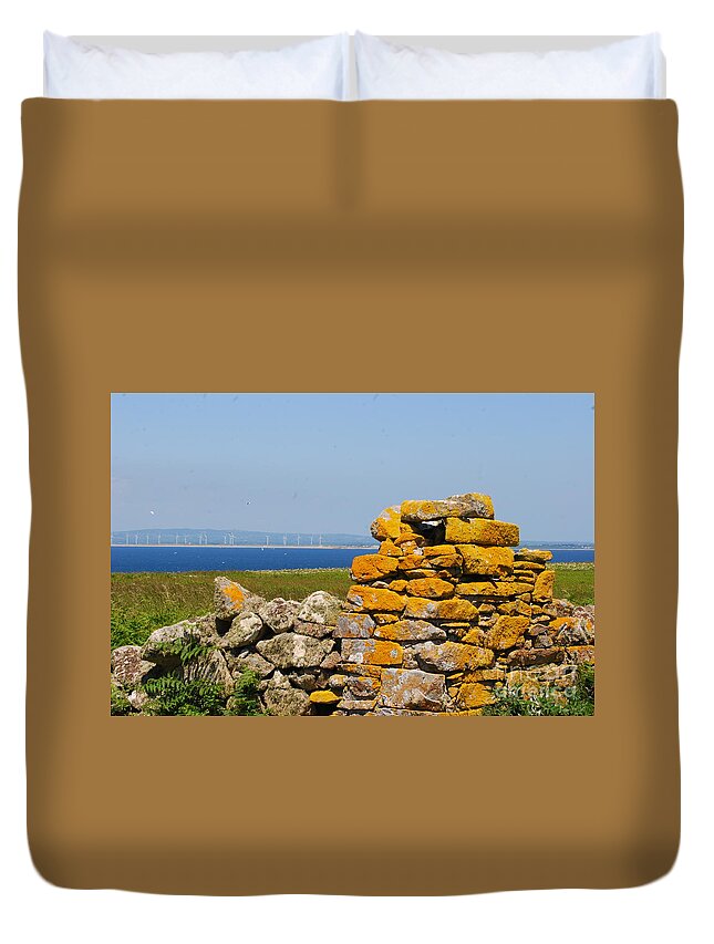 Ruins Duvet Cover featuring the photograph House ruins - Saltee Islands by Joe Cashin