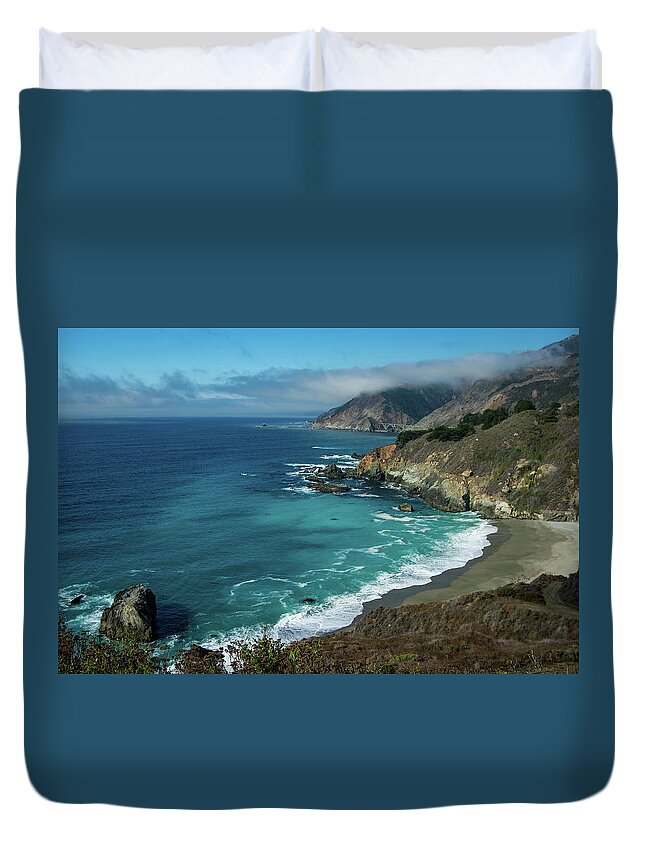 Ocean Duvet Cover featuring the photograph Hwy 1 Road Trip by Stephen Sloan