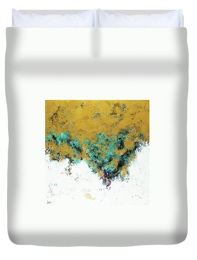 Abstract Duvet Cover featuring the painting I Can't Remember by Kirsten Koza Reed
