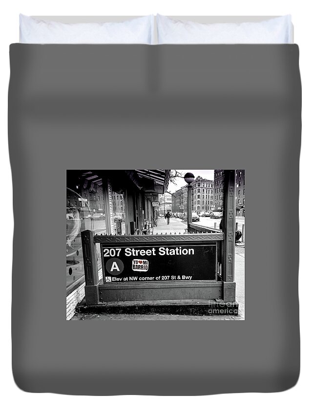 Subway Duvet Cover featuring the photograph I Love My Barrio by Cole Thompson
