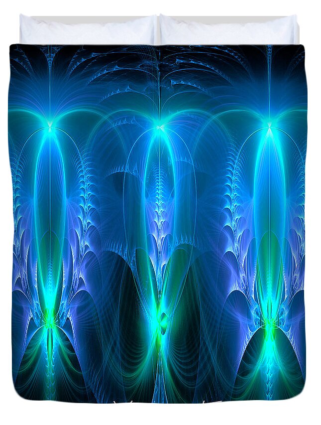 Fractal Duvet Cover featuring the digital art I Love Your Energy by Mary Ann Benoit