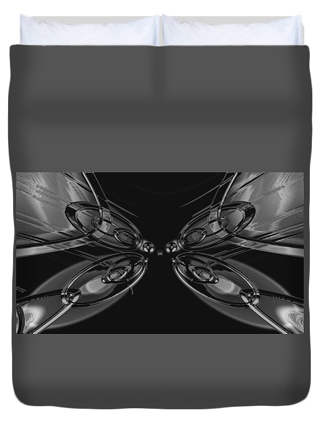 The Entranceway Duvet Cover featuring the digital art Ice Galaxy by Ronald Mills
