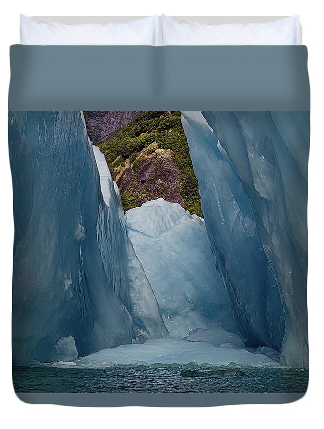 Iceberg Duvet Cover featuring the photograph Iceberg Hall by Nicholas McCabe