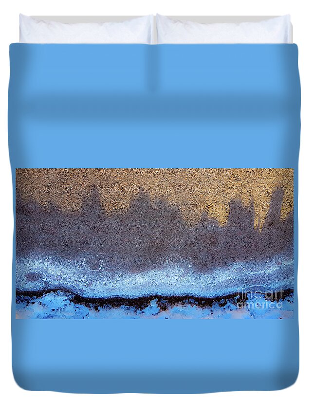 Abstract Duvet Cover featuring the photograph Icy landscape by Casper Cammeraat