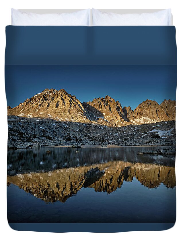 Eastern Sierra Duvet Cover featuring the photograph Imperfect Reflection by Romeo Victor
