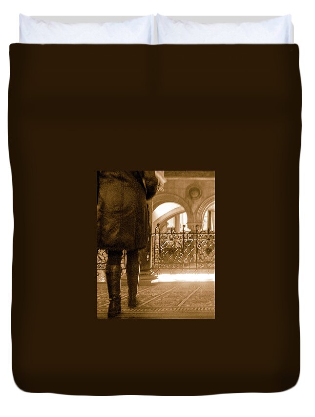 Dream Duvet Cover featuring the photograph In A Broken Dream Just Walk Away by Richard Brookes