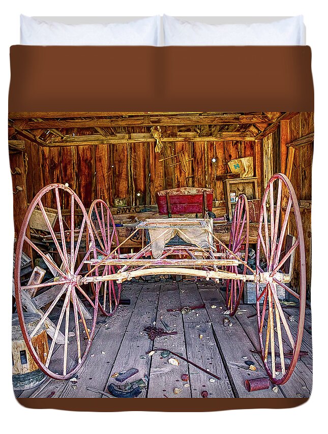 Bodie Duvet Cover featuring the photograph In Storage Forever by Lana Trussell