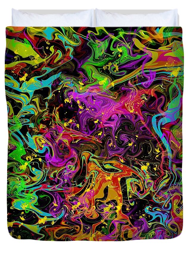 Swirl Duvet Cover featuring the digital art In the Blink of an Eye by Susan Fielder